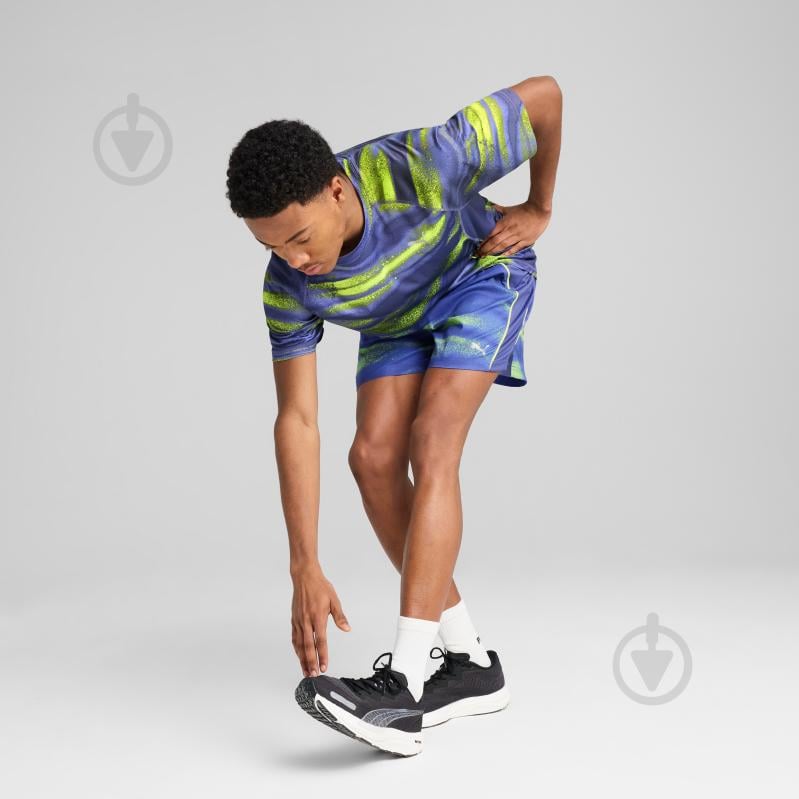 Футболка Puma M RUN VELOCITY AOP TEE (POLY) 52659946 р.S фіолетовий - фото 5