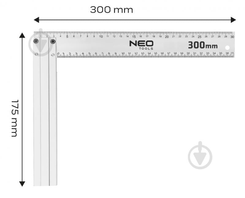 Кутник NEO tools 300 x 175 мм 72-145 - фото 2