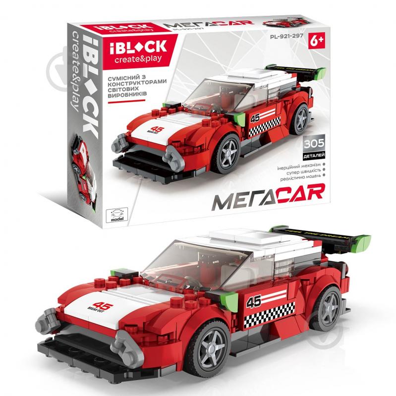 Конструктор Iblock МегаCar 305 деталей PL-921-297 - фото 1 Конструктор Iblock МегаCar 305 деталей PL-921-297 - фото 1