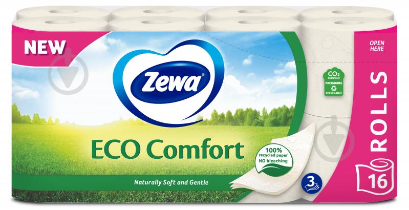 Туалетний папір Zewa Eco Comfort (150 відривів) тришаровий 16 шт. - фото 2