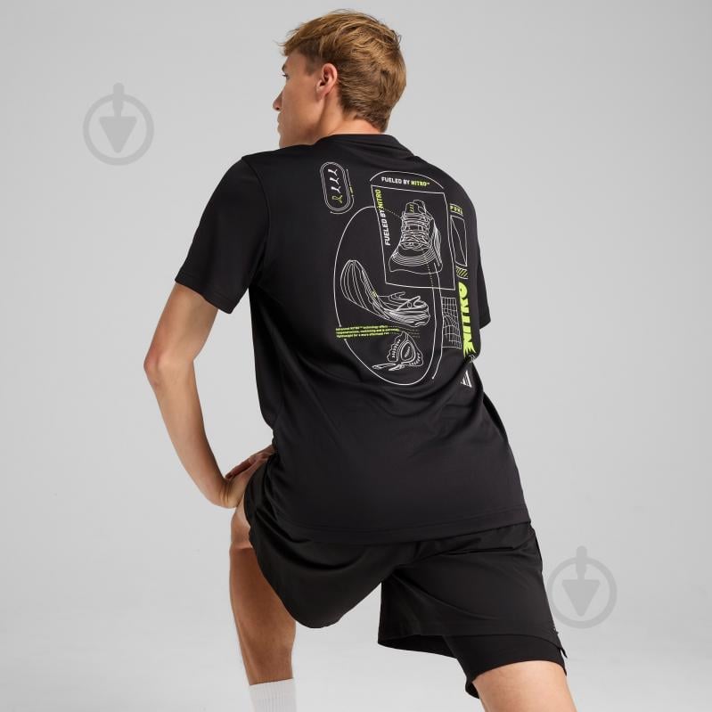 Футболка Puma GRAPHICS RUNNING NITRO TEE M 52656201 р.S черный - фото 4