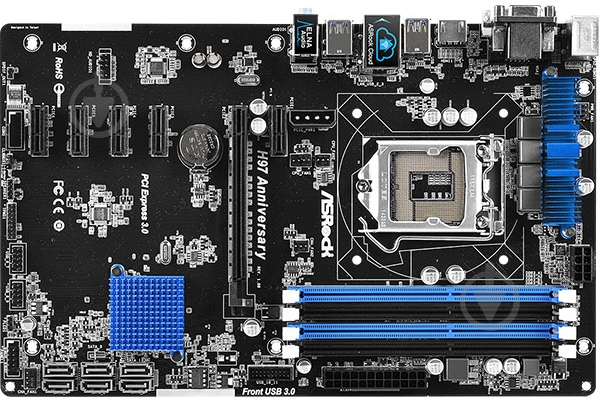 Материнская плата ASRock H97 ANNIVERSARY (Socket 1150, Intel H97, ATX) - фото 1