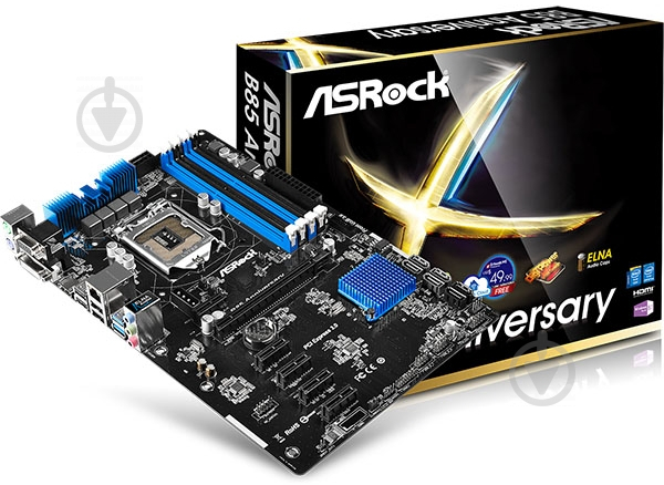 Материнская плата ASRock B85 ANNIVERSARY (Socket 1150, Intel B85, ATX) - фото 3