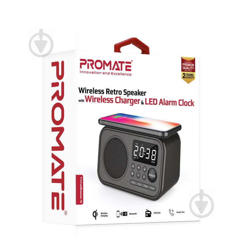 Акустика Promate TimeBase-3 1.1 black (timebase-3.black) - фото 9