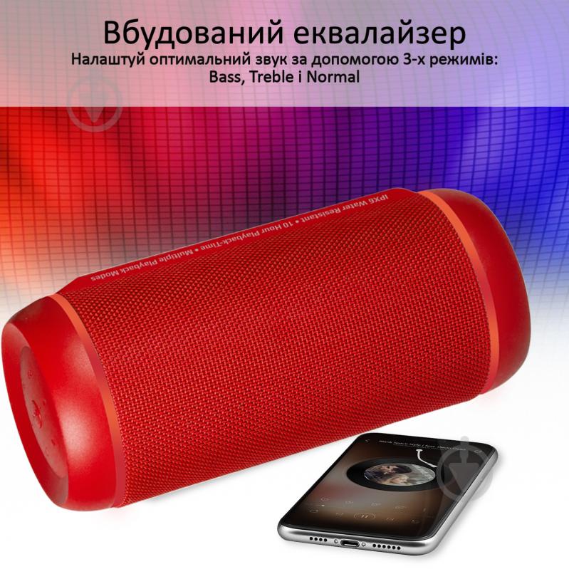 Портативная колонка Promate Silox-Pro 2.0 red (silox-pro.red) - фото 3