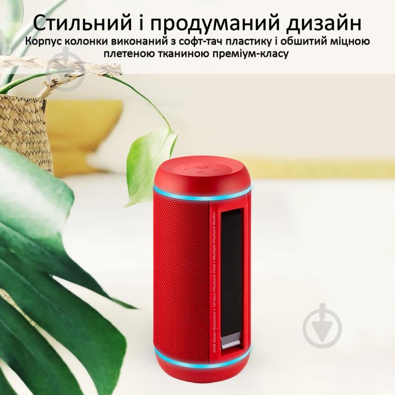 Портативная колонка Promate Silox-Pro 2.0 red (silox-pro.red) - фото 7