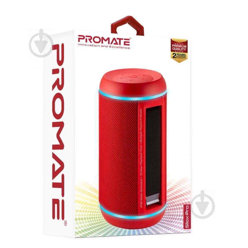 Портативная колонка Promate Silox-Pro 2.0 red (silox-pro.red) - фото 8