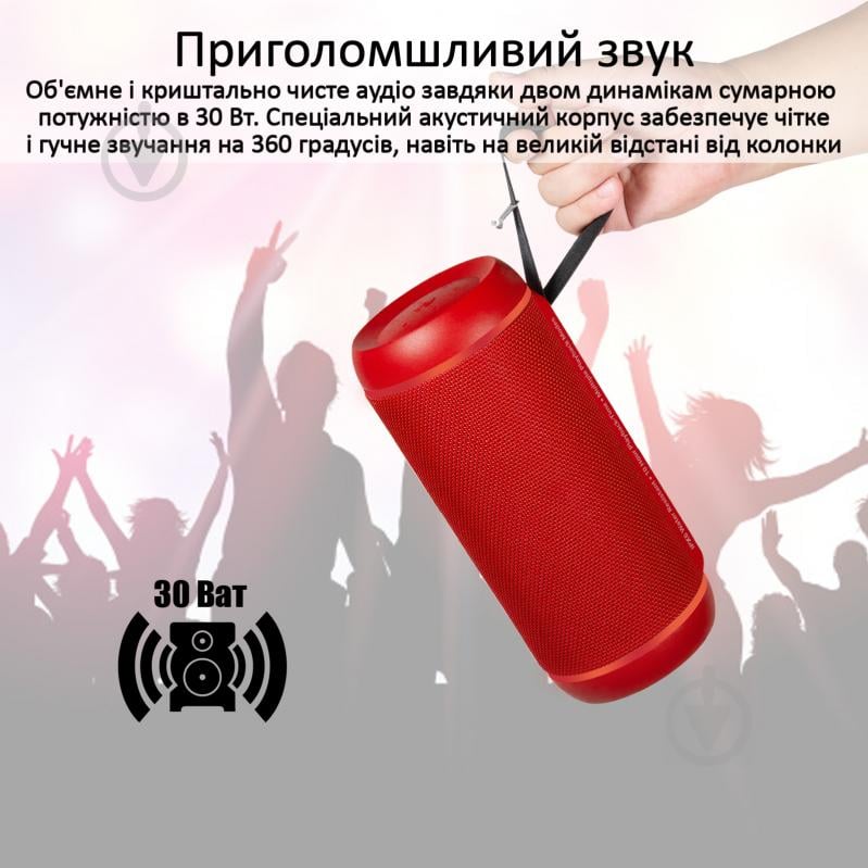 Портативная колонка Promate Silox-Pro 2.0 red (silox-pro.red) - фото 2