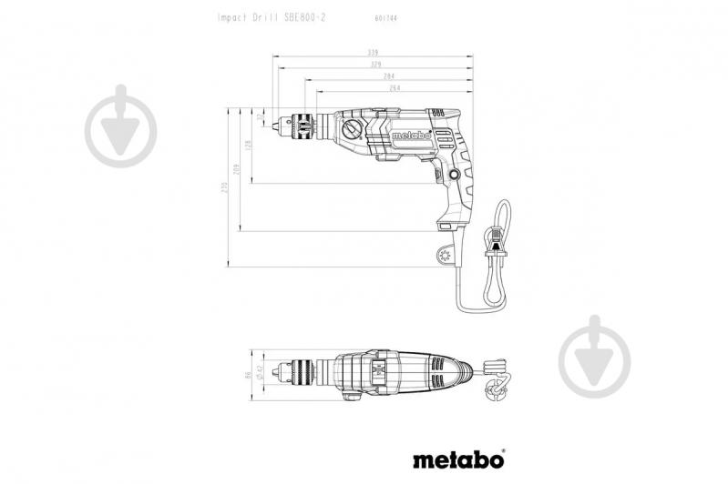 Дрель ударная Metabo SBE 800 601744500 - фото 4