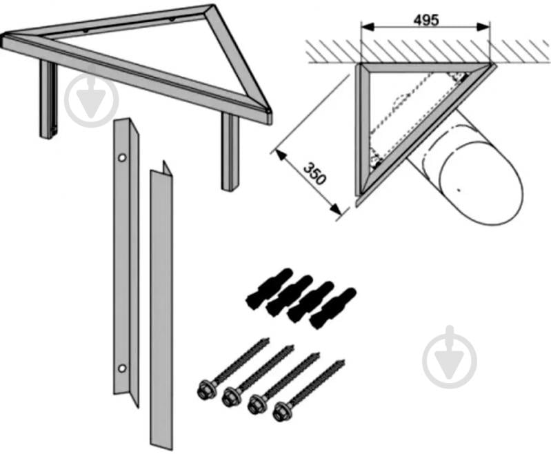 Комплект крепления TECE для монтажа модуля под углом 45° к стене 9380004 - фото 3