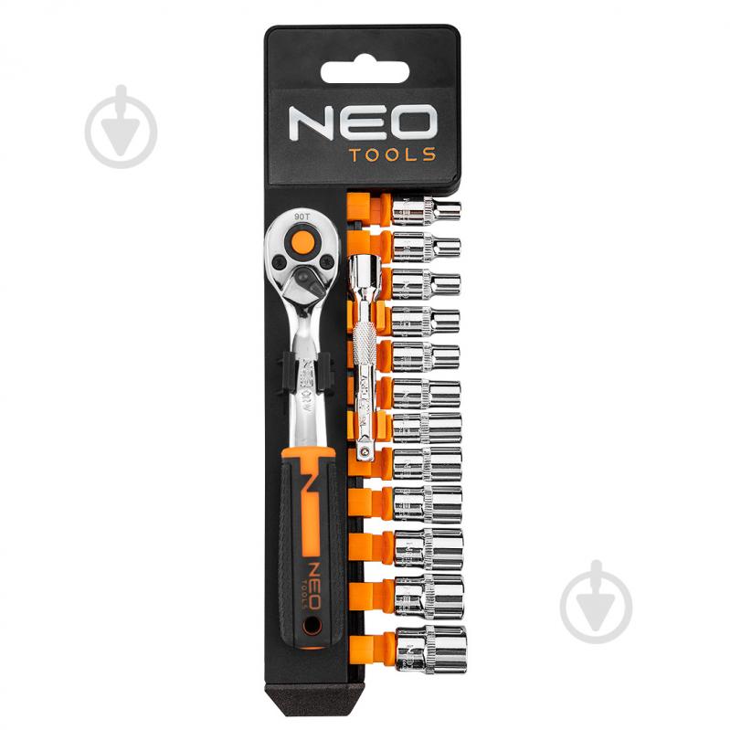 Набір головок NEO tools 1/4"(F)×3/8"(M) 14 шт. 10-000 - фото 1