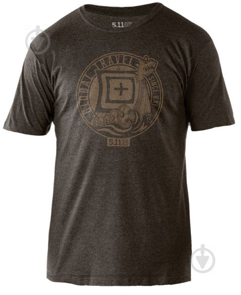 Футболка 5.11 Tactical Global Travel Tee р. XXL [128] Brown Heather - фото 1