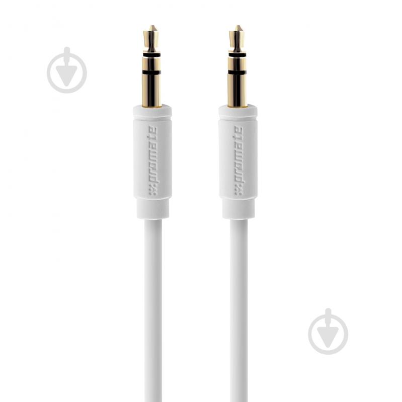 Кабель Promate LinkMate-A1 3.5 мм - 3.5 мм 1,5 м белый (linkmate-a1.white) - фото 1