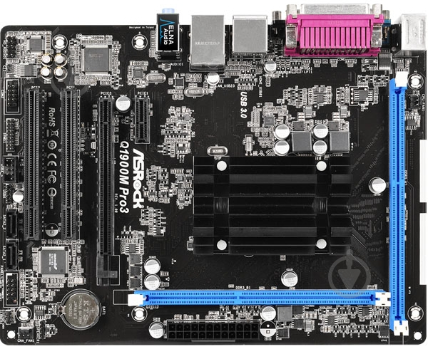 Материнская плата ASRock Q1900M PRO3 (Integrated CPU, SoC, mirco ATX) - фото 1