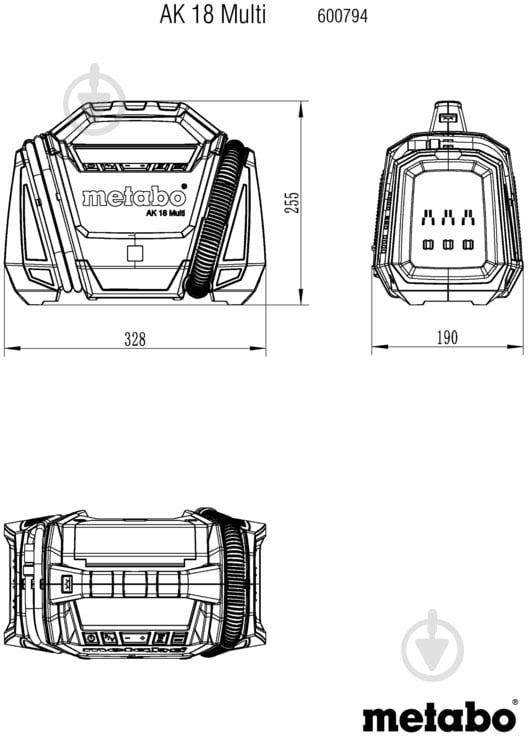 Компресcор автомобильный Metabo AK 18 Multi (600794850) - фото 10