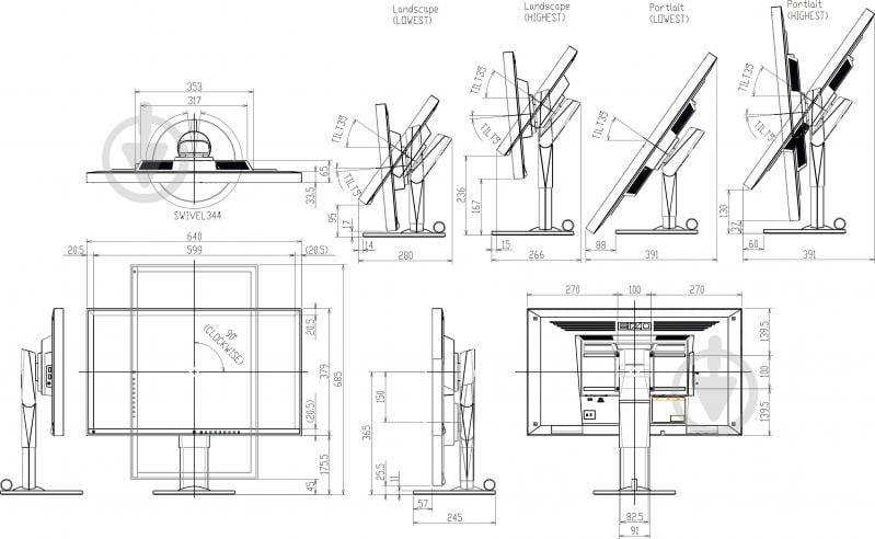 Монитор Eizo FlexScan 27" (EV2736WFS3-BK) - фото 7