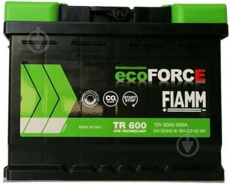 Акумулятор автомобільний Fiamm Ecoforce START-STOP AFB 60Ah 600A 12V «+» праворуч (FIM 7906488) - фото 1