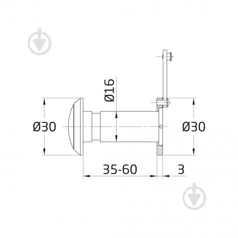 Глазок дверной Amig мод.7 16 мм - фото 4