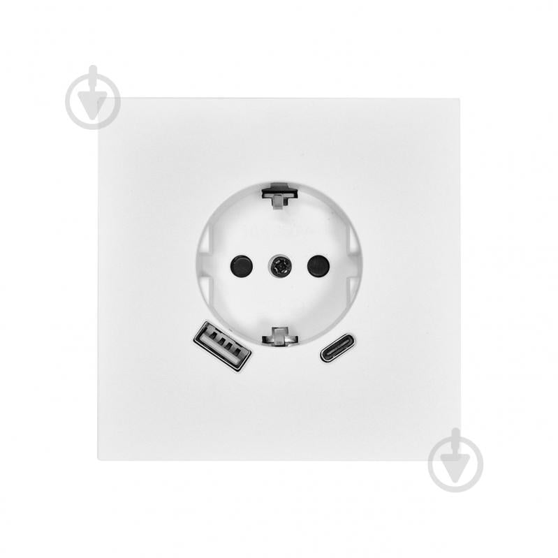 Розетка USB HausMark INO IP20 білий PS-USB+TypeC-EU-White - фото 2 Розетка USB HausMark INO IP20 білий PS-USB+TypeC-EU-White - фото 2