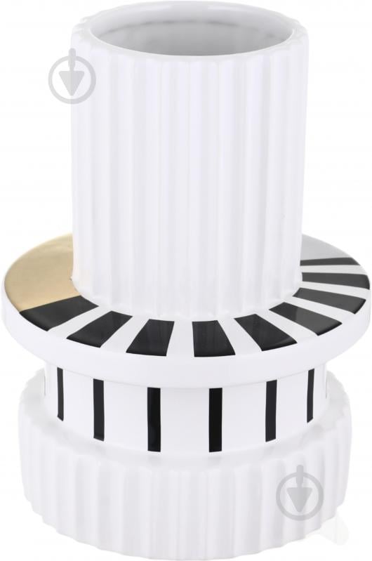 Ваза Inari Alexmarie 19 см біла із чорним K16201 - фото 1