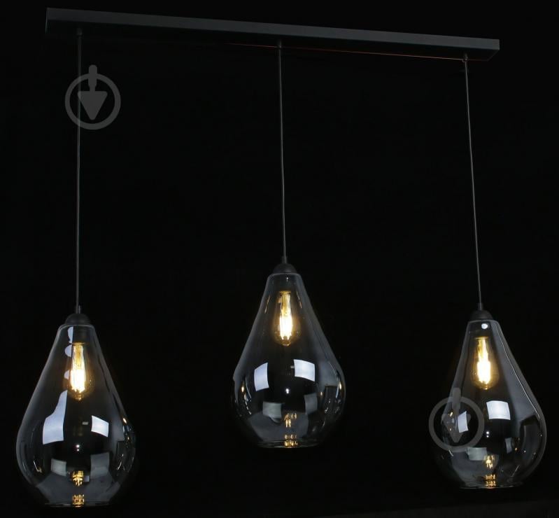 ВИТРИНА! Подвес TK Lighting Fuente 3x60 Вт E27 дымчатый 2792 - фото 3