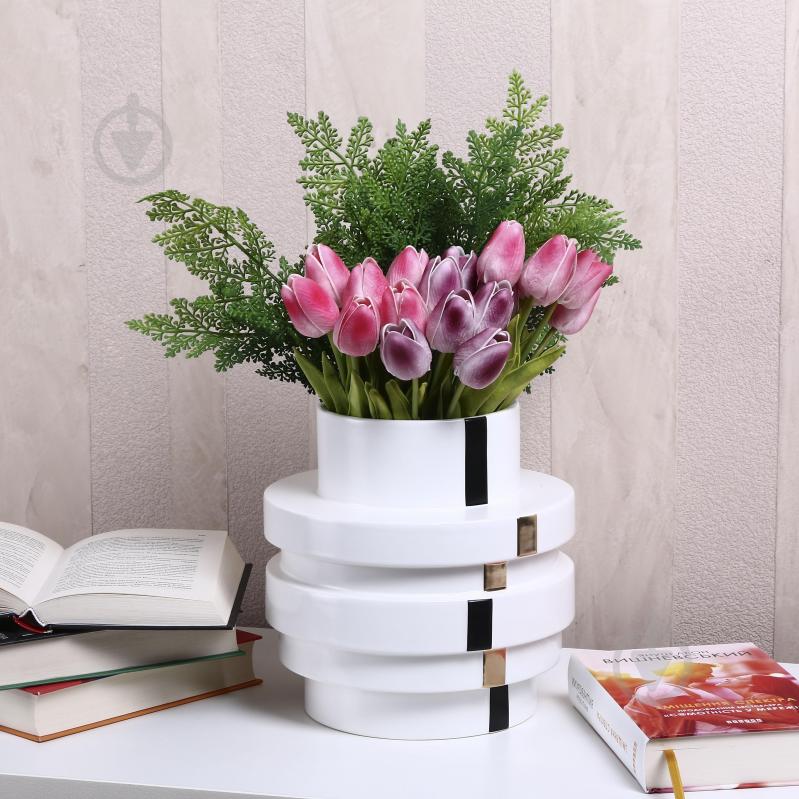 Ваза Inari Catalina 21,5 см белая K16723 - фото 5