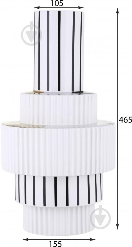 Ваза Inari Alexmarie 46 см белая с черным K16203 - фото 2 Ваза Inari Alexmarie 46 см белая с черным K16203 - фото 2