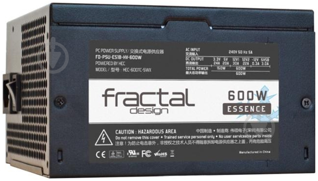 Блок живлення Fractal Design ESSENCE FD-PSU-ES1B-HV-600W-EU 600 Вт - фото 1