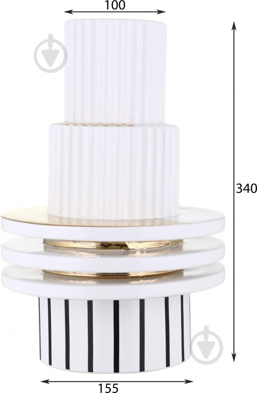 Ваза Inari Alexmarie 33 см белая с черным K16202 - фото 2 Ваза Inari Alexmarie 33 см белая с черным K16202 - фото 2