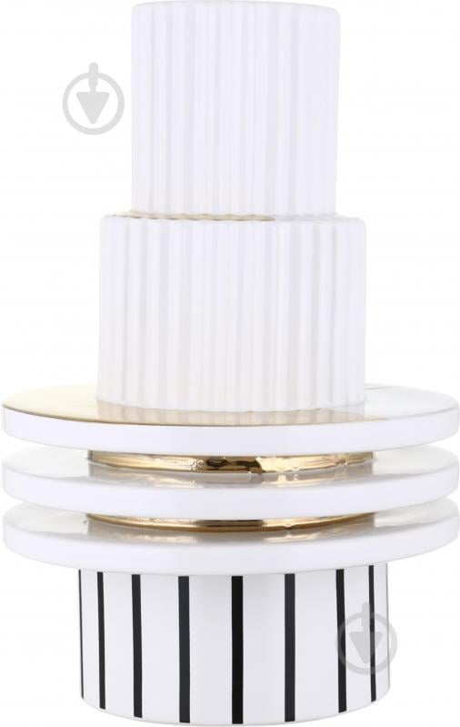 Ваза Inari Alexmarie 33 см белая с черным K16202 - фото 3 Ваза Inari Alexmarie 33 см белая с черным K16202 - фото 3