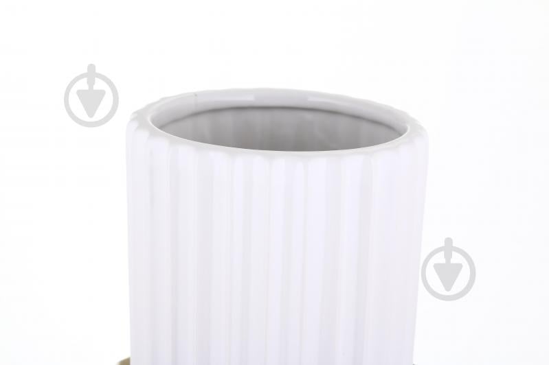 Ваза Inari Alexmarie 33 см белая с черным K16202 - фото 4 Ваза Inari Alexmarie 33 см белая с черным K16202 - фото 4