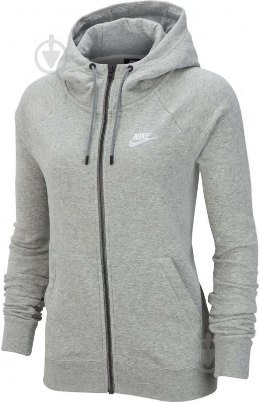 Толстовка Nike W NSW ESSNTL FLC FZ HOODIE BV4122-063 р. 2XL серый - фото 1