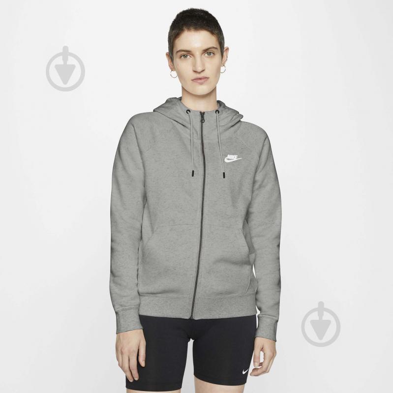 Толстовка Nike W NSW ESSNTL FLC FZ HOODIE BV4122-063 р. 2XL серый - фото 3