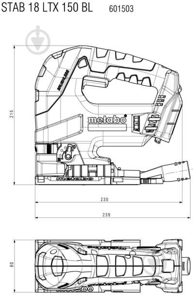 Электролобзик Metabo STAB 18 LTX 150 BL 601503840 - фото 2