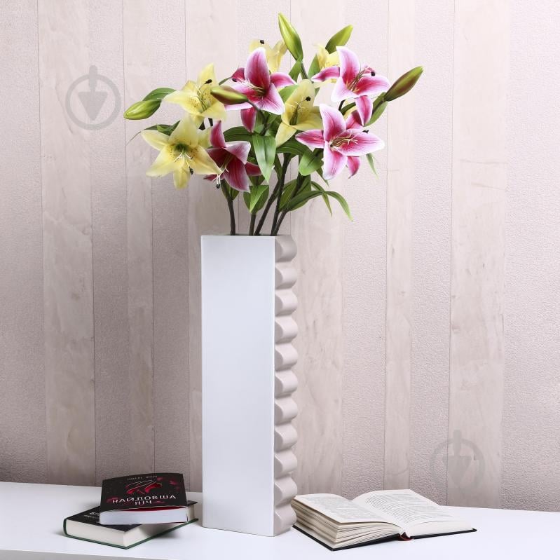 Ваза Inari Jasmi 50 см белая K17154 - фото 6 Ваза Inari Jasmi 50 см белая K17154 - фото 6