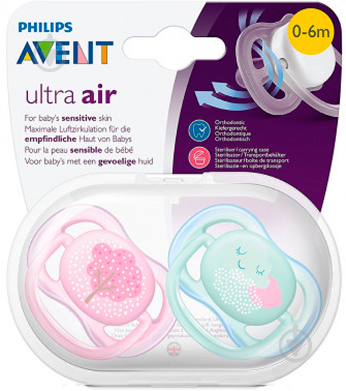 Пустушка Philips Avent Ultra-Air 0–6 міс. 2 шт. 8710103845966 - фото 6