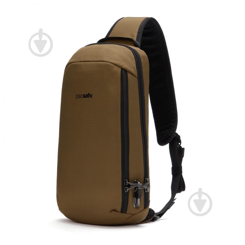 Сумка через плече Pacsafe Vibe 10 л коричневий - фото 1