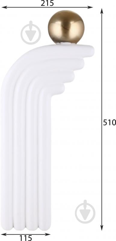 Ваза Inari Oito 54 см белая K17363 - фото 2