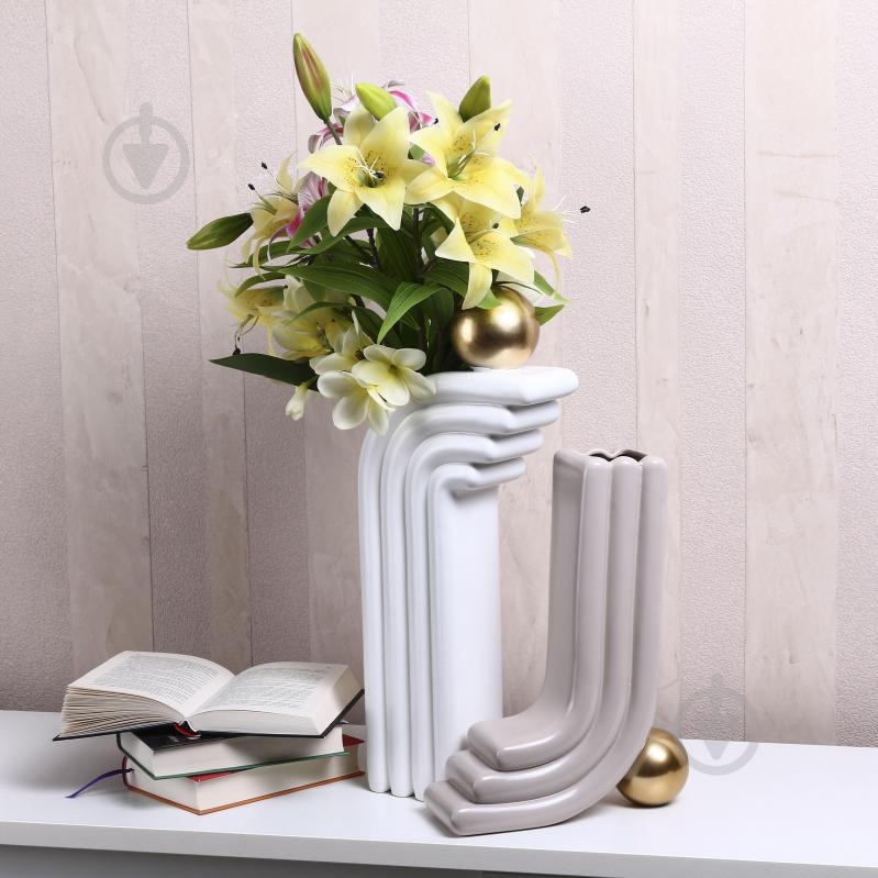 Ваза Inari Oito 54 см белая K17363 - фото 7