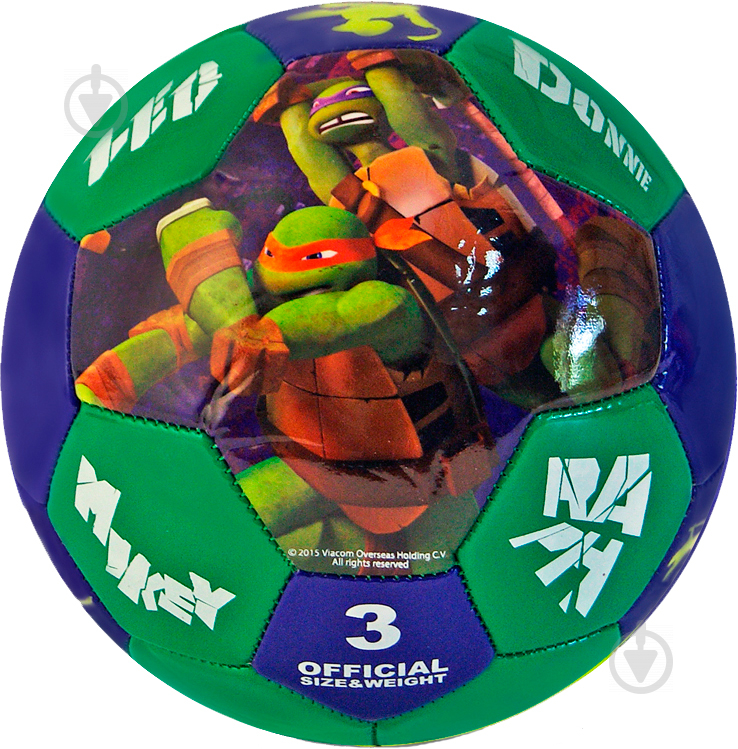 Мяч Nickelodeon Turtles №3 PVC FD008 - фото 1