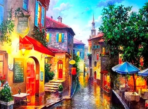 Набір для творчості зі стразами на підрамнику Затишна вуличка 30x40 см (У) GoToArt - фото 1 Набір для творчості зі стразами на підрамнику Затишна вуличка 30x40 см (У) GoToArt - фото 1