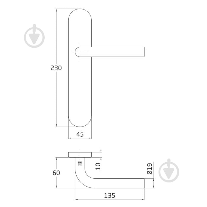 Ручка на планке Amig мод.4РX mov-mov без запирания матовый хром - фото 2 Ручка на планке Amig мод.4РX mov-mov без запирания матовый хром - фото 2