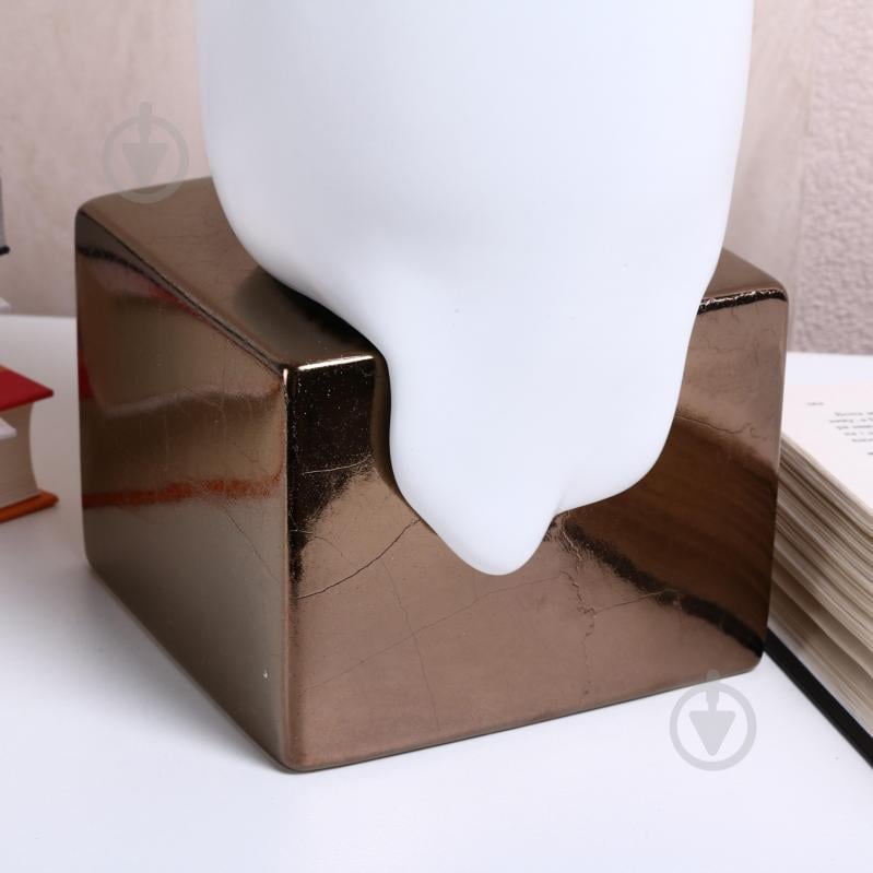 Ваза Inari Stone 33 см белая K13038 - фото 6