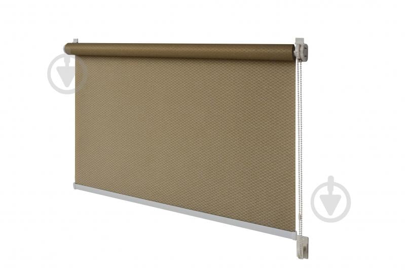 Ролета мини Gardinia Риббед 114x170 см коричневая - фото 1
