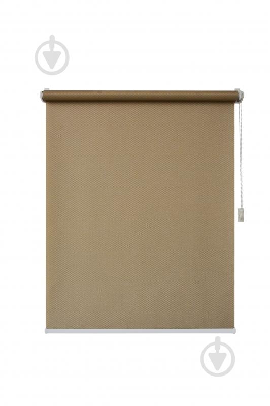 Ролета мини Gardinia Риббед 114x170 см коричневая - фото 2