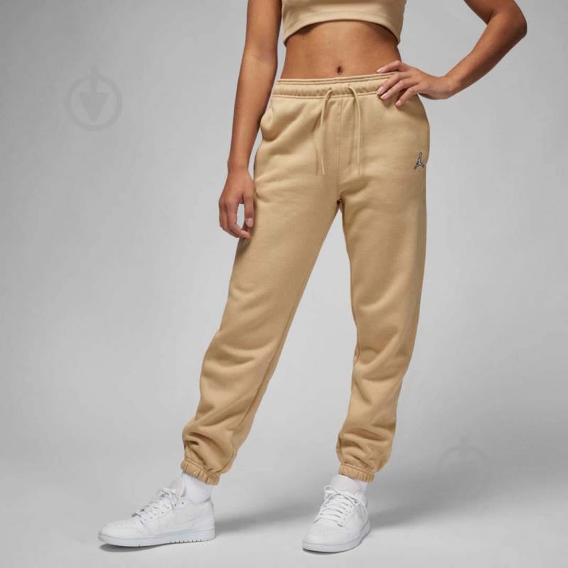 Штани Nike W J BRKLN FLC PANT DQ4478-277 р. M бежевий - фото 1