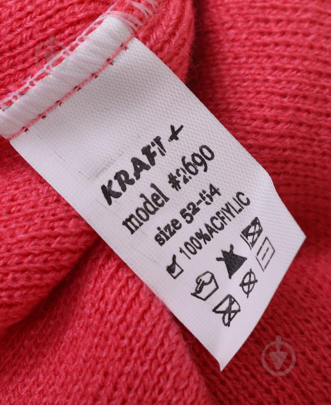 Шапочка дитяча для дівчинки Kraft+ арт. 2690 р.52 персик - фото 4