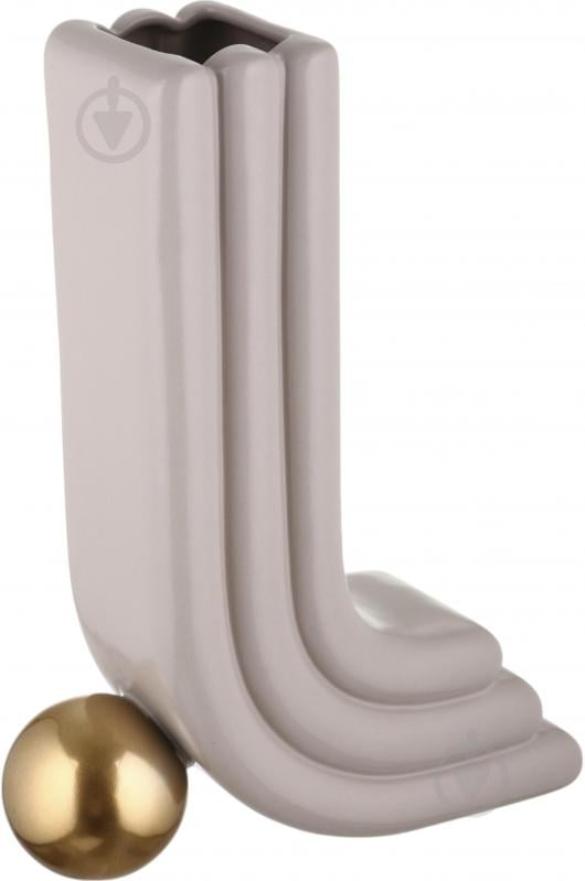 Ваза Inari Oito 34,5 см бежевая K17365 - фото 5