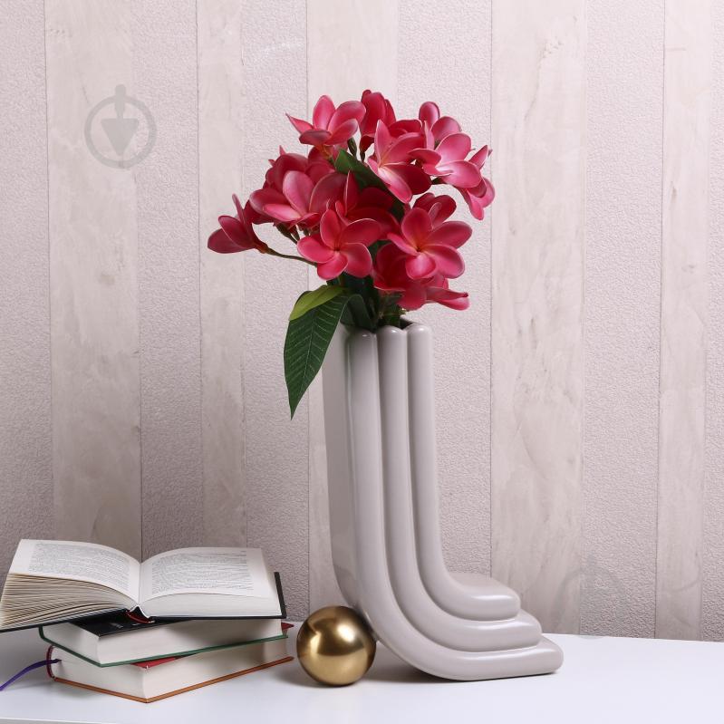 Ваза Inari Oito 34,5 см бежевая K17365 - фото 6