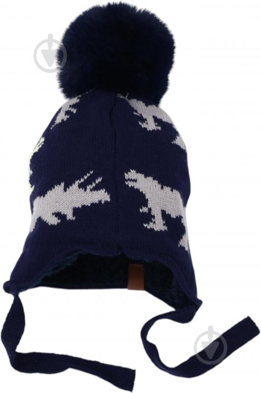 Комплект шапка + шарф HW для мальчиков р.50-52 темно-синий - фото 3